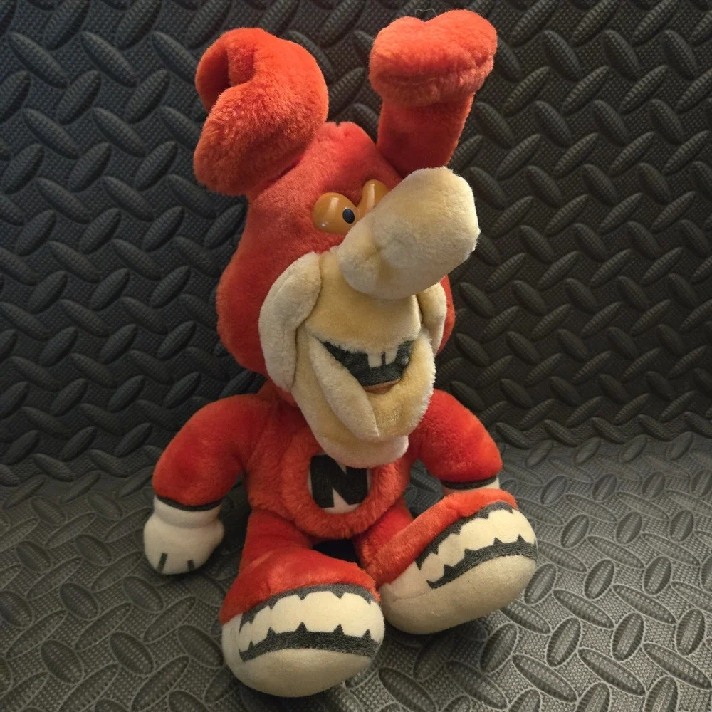 Vintage Domino’s Pizza The Noid Plush Toy – 1980s Advertising Mascot – Worn Tag